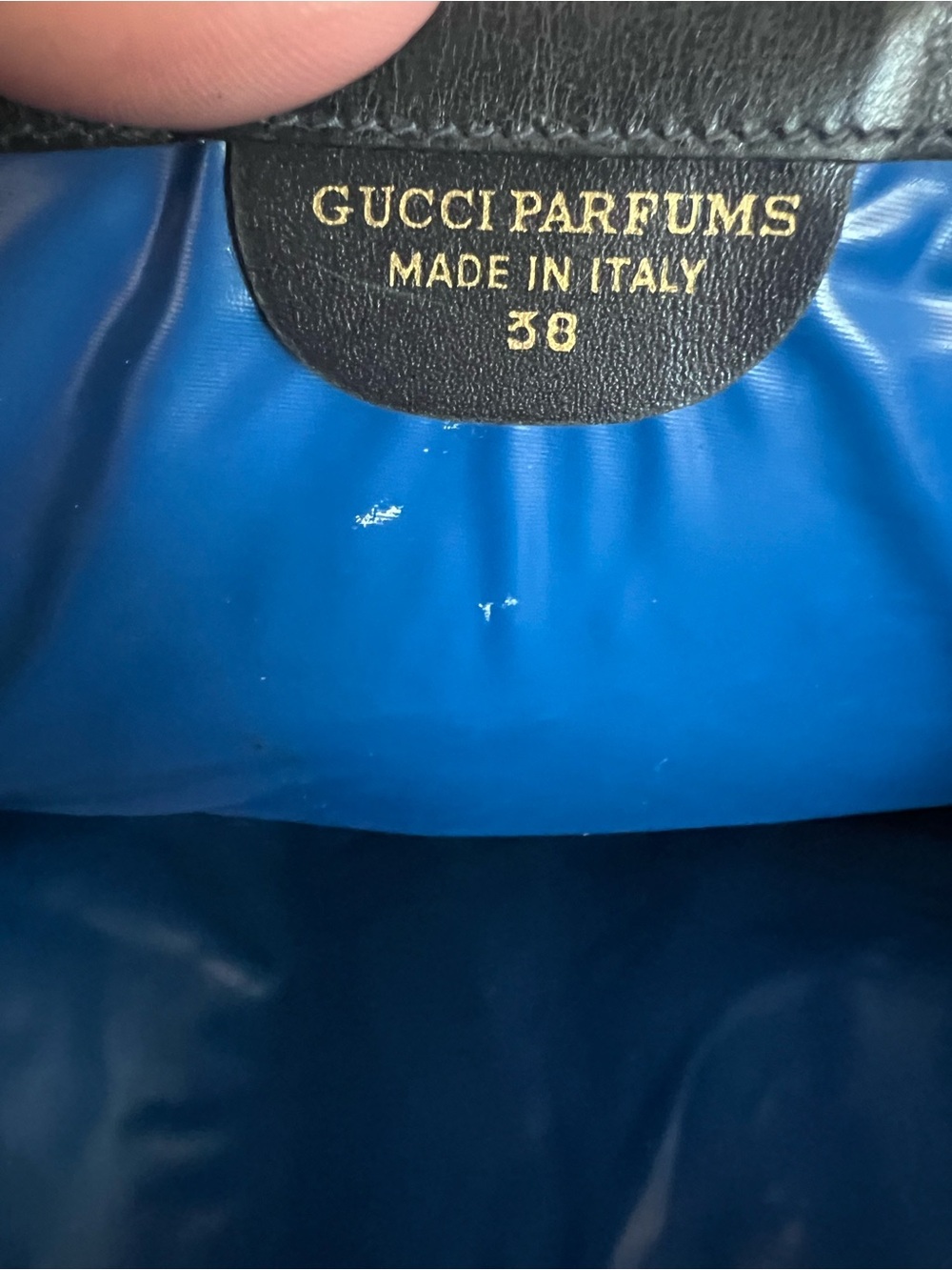 Vintage Gucci Parfums Beige and Black Monogram Clutch - Picture 8 of 16